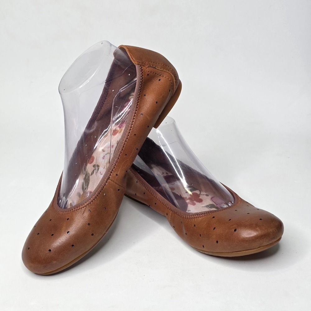 Born Ballet Women's Size 9 Brown Tan Leather Flats Loafers Slip On Comfort Shoes - Picture 9 of 12